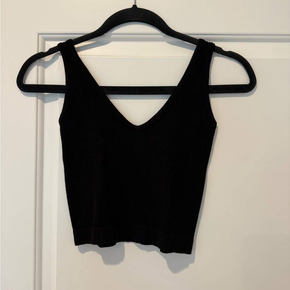 Free People Intimately Black Cropped Tank